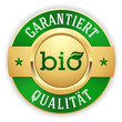 Goldener BIO Qualität Siegel mit grünem Rand