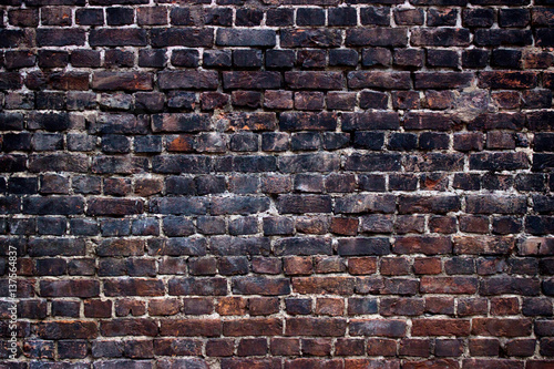 Fotografia background black walls, dark brick texture for design