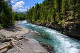 Fototapeta Natura - Middle Fork Flathead River in Glacier National Park, Montana US