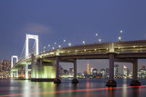 Fototapeta  - Tokyo Rainbow bridge and Tokyo Tower at twilight