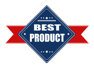 Wall Mural - Best product label with ribbon