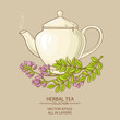 astragalus tea illustration