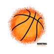 Vector Basketball. Abstract ball. Template for sports design.