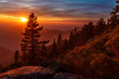 Sunset From Kings Canyon Sierra Nevada Mountains