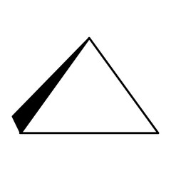 Wall Mural - pyramid emblem infographic icon vector illustration design