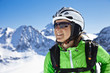 © Lumi Images - Female skier with ski goggles and skiing helmet, Stubai, Tyrol, Austria