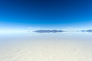 Salt lake Uyuni in Bolivia