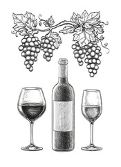 Canvas Print - wine still life
