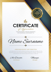 Wall Mural - certificate template with luxury and modern pattern,diploma,Vector illustration 