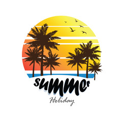 Canvas Print - Summer logo vector