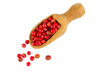 Sticker - red peppercorns isolated on white background