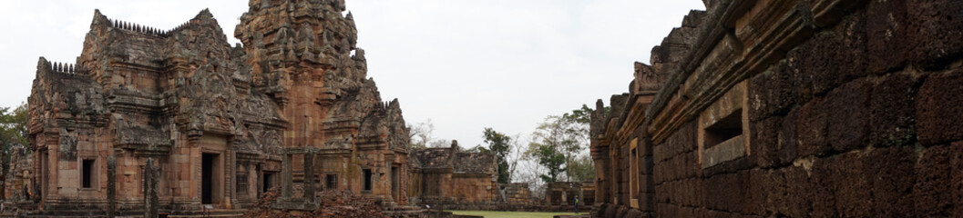 Wall Mural - Inner yard of khmer temple