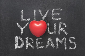 Poster - live your dreams heart