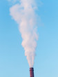 © schankz - white industrial smoke from the chimney on a blue sky
