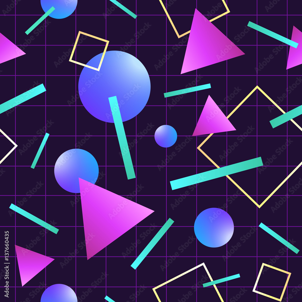 80e Pattern 80's style seamless pattern. Stock Vector | Adobe Stock
