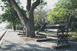 © Pattarapol - Empty bench in the park