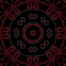 Hintergrund Mandala Rot, Orange, Weiß, Schwarz,  Geeignet Für Meditation, Hypnose, Esoterik, Mystik, Kaleidoskop, Ornament, Muster, Kachel, Homepage, Design, Dekoration, Kunst, Hintergrundbild, Grafik