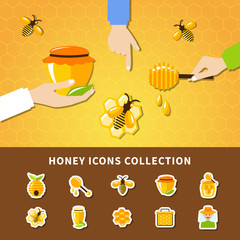 Wall Mural - Honey And Hands Composition