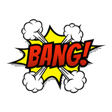 Bang Comic Text Bubble Vector Isolated Color Icon