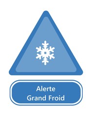 Sticker - Alerte grand froid dans un panneau	