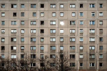 Plattenbau Gebäude Fassade