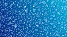 Blue Background Of Water Drops