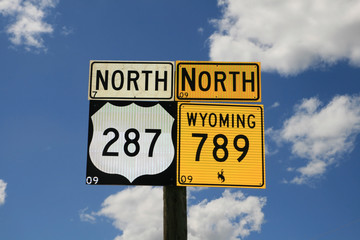 Wyoming road signs