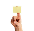 © Tom - blank yellow note on finger