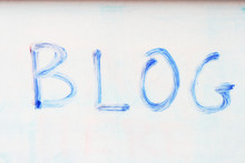 Blue Blog On Whiteboard