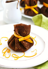 Poster - Chocolate pancakes with orange and chocolate