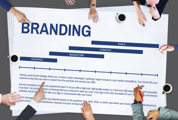 Wall Mural - Branding Marketing Commercial Product Strategy Concept