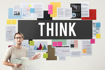 Wall Mural - think thinking vision inspiration concept