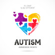 Autism Awareness Month. Puzzle