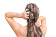 © andriano_cz - Attractive woman washing hair with shampoo in shower