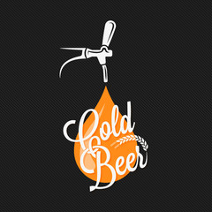 Sticker - Beer Tap Label Design Background