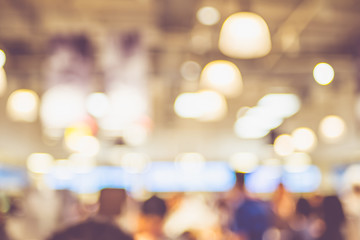 Poster - Blurred background ,Customer at restaurant blur background with bokeh