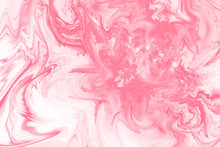Abstract Fantasy Marble Texture. Romantic Fractal Background In Pink And White Colors. Digital Art. 3D Rendering.