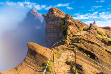 Mountain trail  Pico do Arieiro, Madeira Island, Portugal