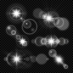 Sticker - Lens flare sunlight vector effects set