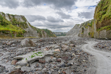 Wall Mural - Mountain Pinatubo Crater Lake trekking 