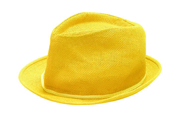 yellow hat isolated on white background