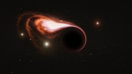 Wall Mural - black hole in space. abstract background.