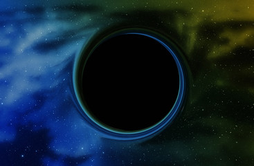 Wall Mural - black hole in space. abstract background.