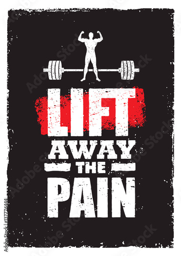 motywacyjny-baner-do-silowni-z-sztanga-i-tekstem-lift-away-the-pain