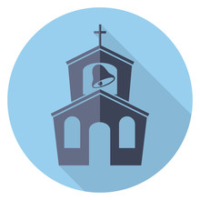 Vector Flat Symbol Or Icon Of Church Building