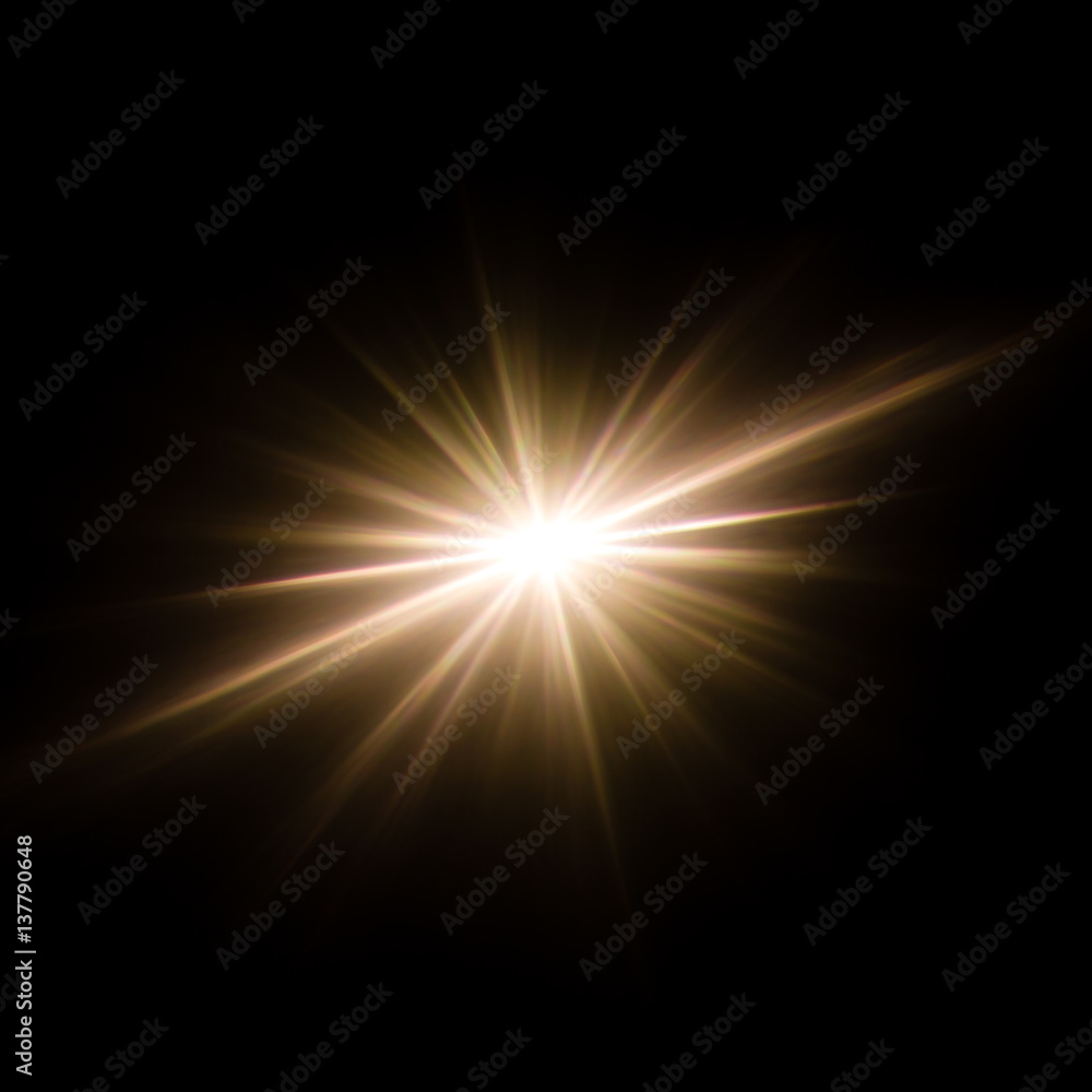 Abstract image of lighting flare and flash, like supernova star. - obrazy, fototapety, plakaty 