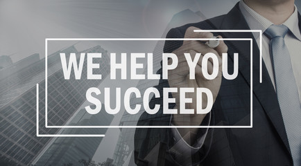 Wall Mural - business communication concept: we help you succeed