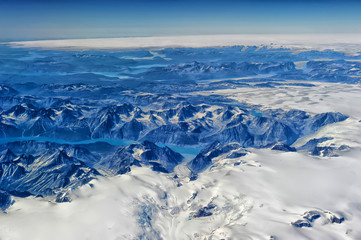 Greenland view from the airplane
