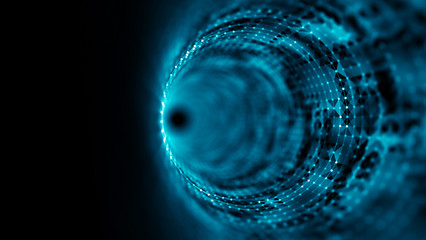 Wall Mural - time tunnel, computer generated abstract fractal background