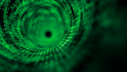 Wall Mural - time tunnel, computer generated abstract fractal background